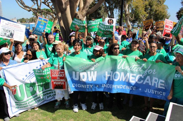 In July, anti-worker organization ALEC held its annual meeting in San Diego where corporate billionaires wined and dined politicians and encouraged them to pass laws that keep workers’ wages low and threaten programs like IHSS. We joined nearly 3,000 workers and community members to declare that California is a “No ALEC Zone!”